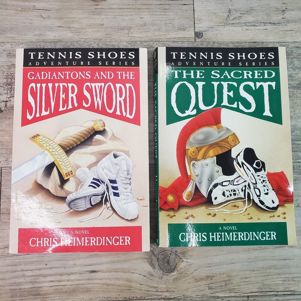Tennis Shoe Adventure Series Lot Of 2: Silver Sword & Sacred Quest Paperback LDS
